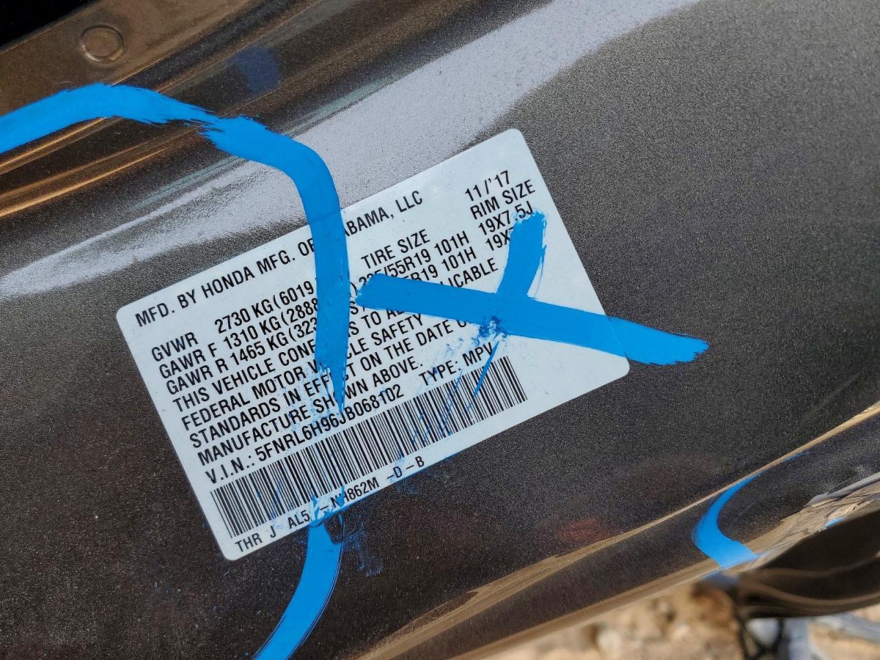 2018 HONDA ODYSSEY