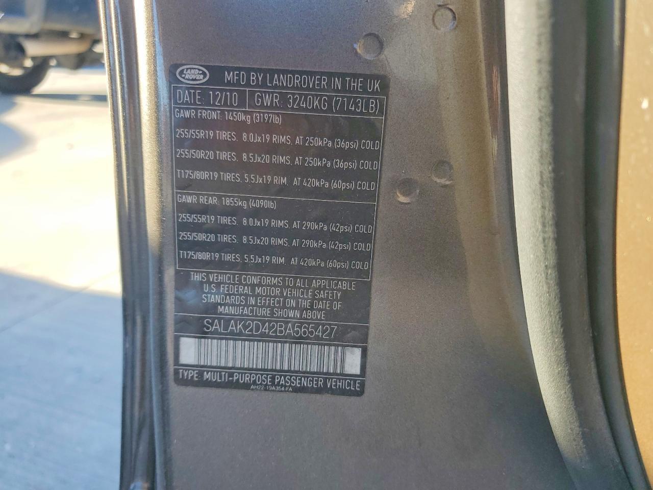2011 LAND ROVER LR4
