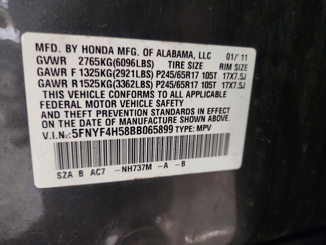 2011 HONDA PILOT