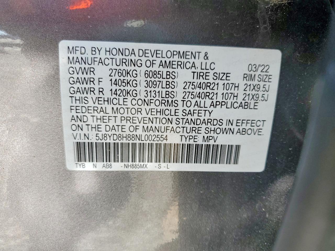 2022 ACURA MDX