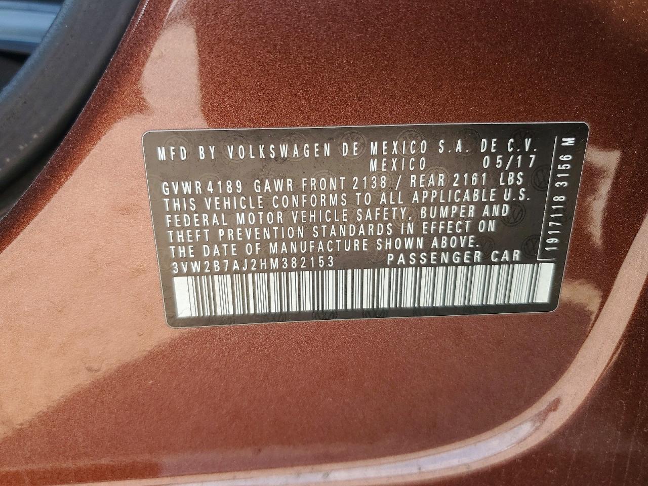 2017 VOLKSWAGEN JETTA