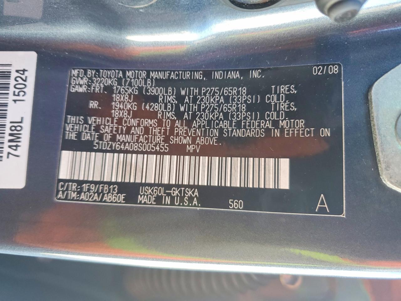 2008 TOYOTA Sequoia