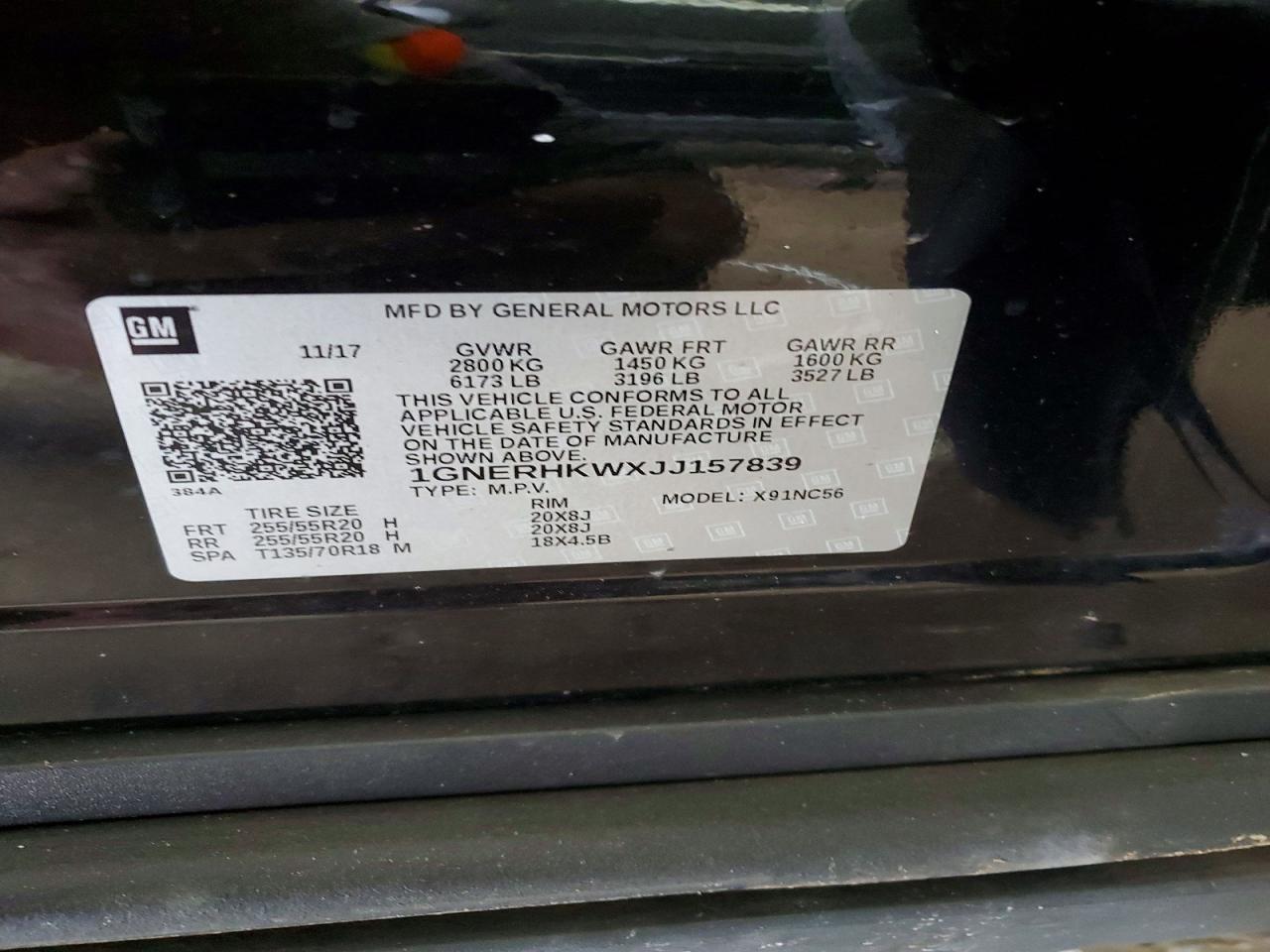 2018 CHEVROLET TRAVERSE