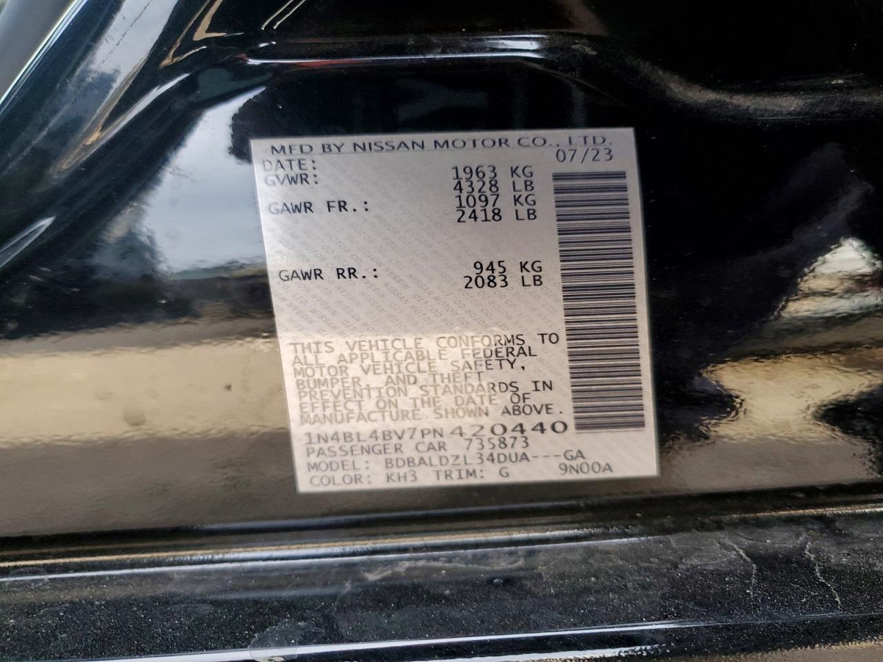 2023 NISSAN ALTIMA