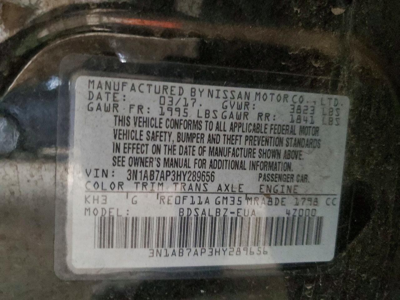 2017 NISSAN SENTRA