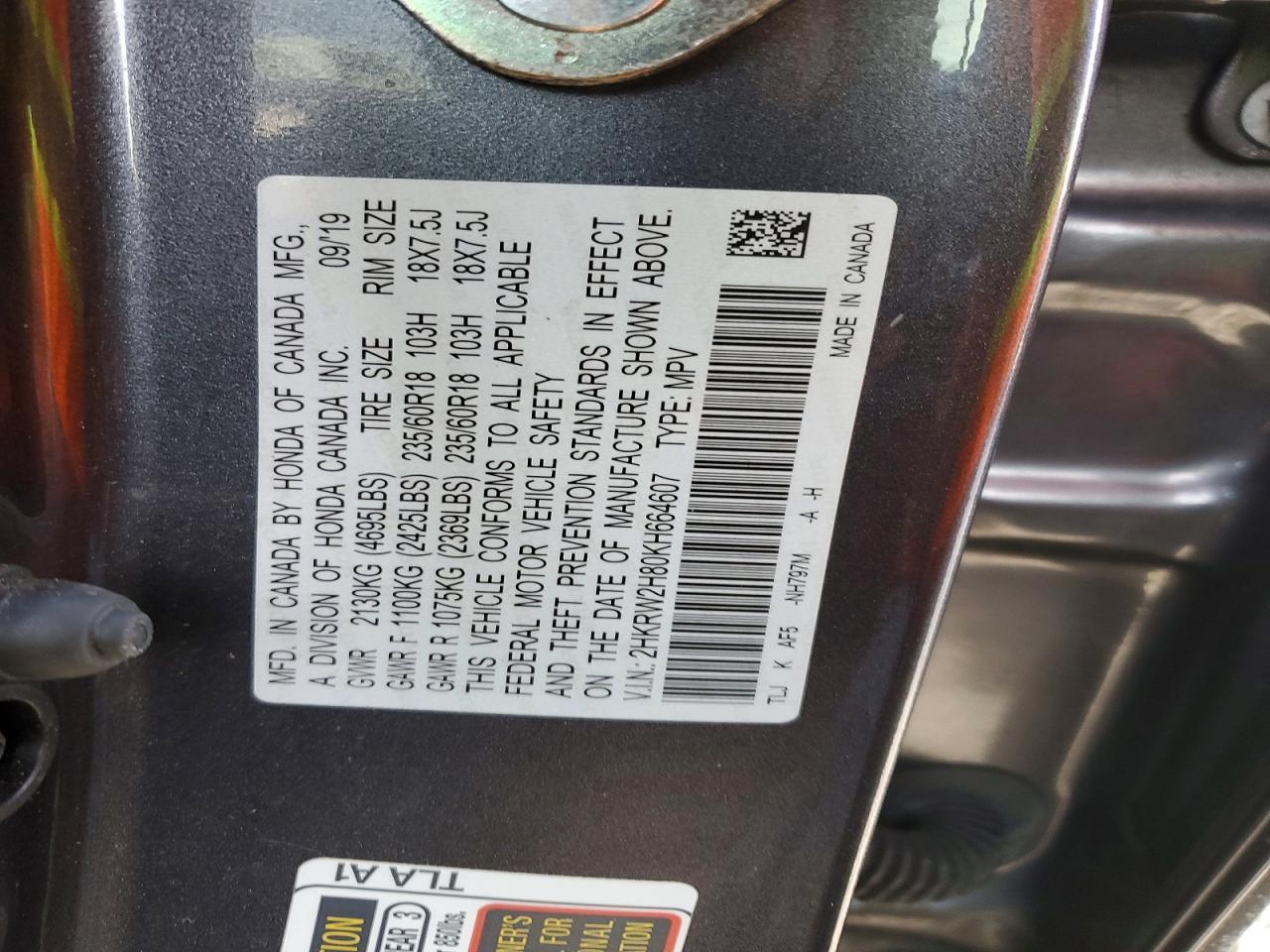 2019 HONDA CR-V