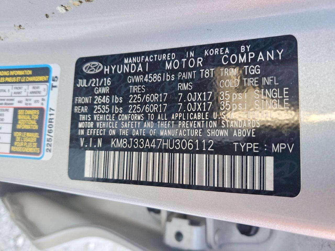 2017 HYUNDAI TUCSON