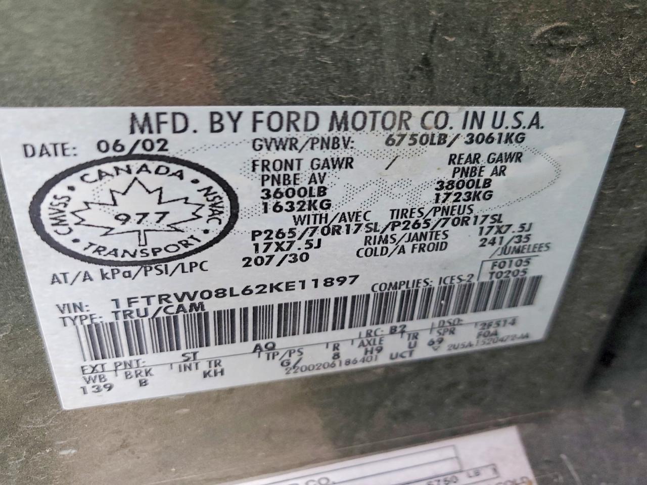 2002 FORD F-150 Lightning