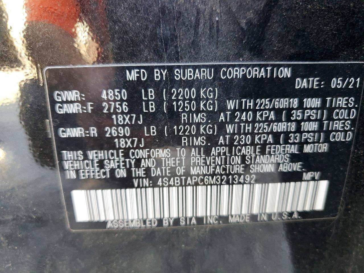 2021 SUBARU Outback