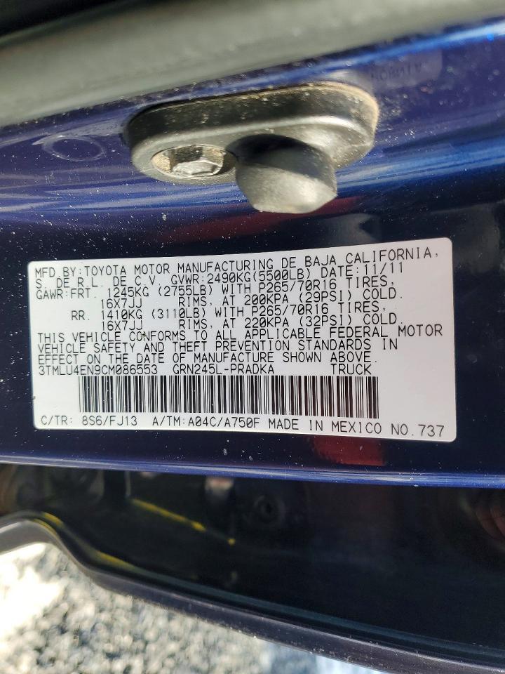 2012 TOYOTA TACOMA