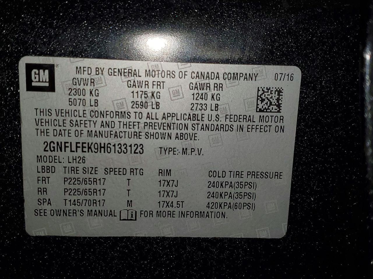 2017 CHEVROLET EQUINOX