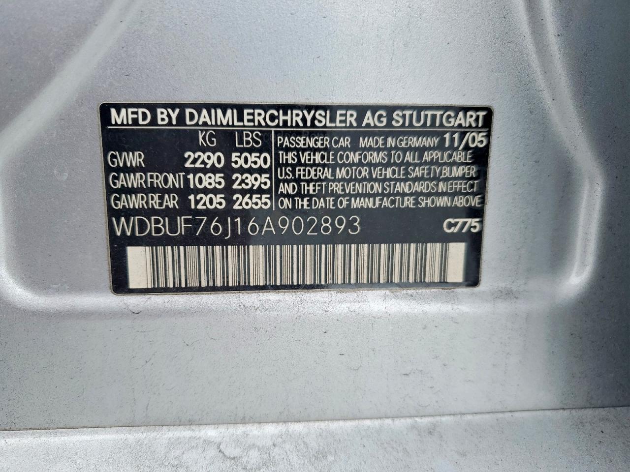 2006 MERCEDES-BENZ E-Class