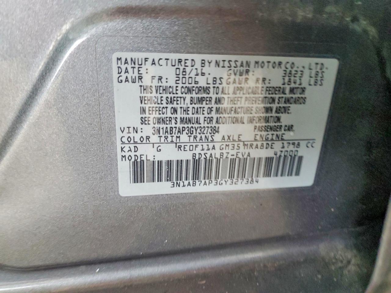 2016 NISSAN SENTRA