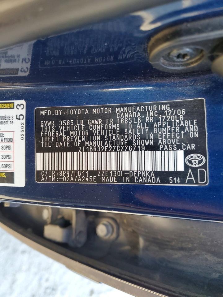 2007 TOYOTA COROLLA