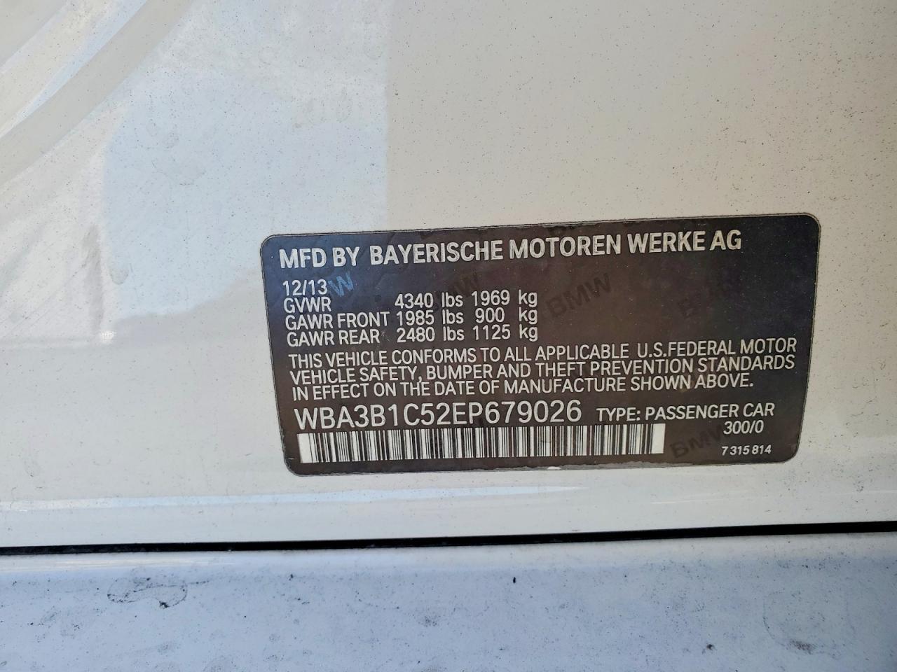 2014 BMW 3 SERIES