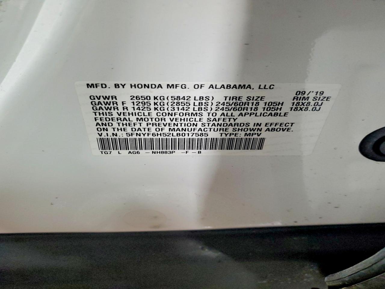 2020 HONDA PILOT