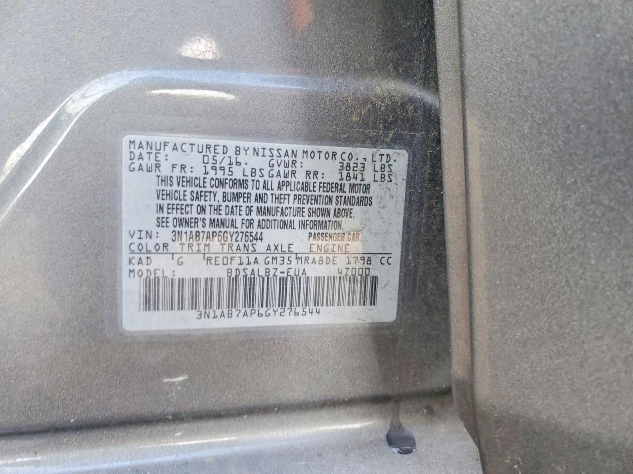 2016 NISSAN SENTRA