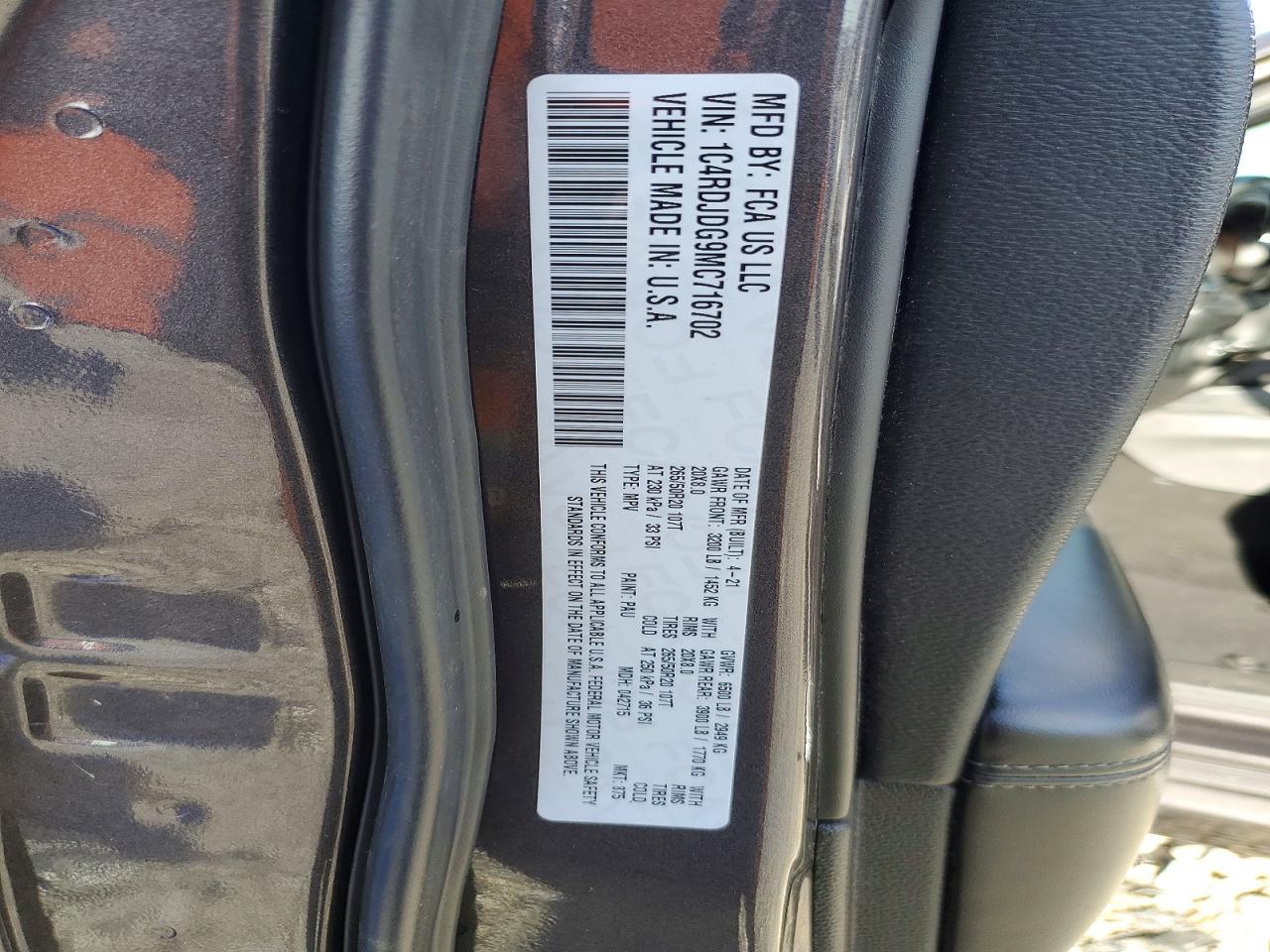 2021 DODGE DURANGO