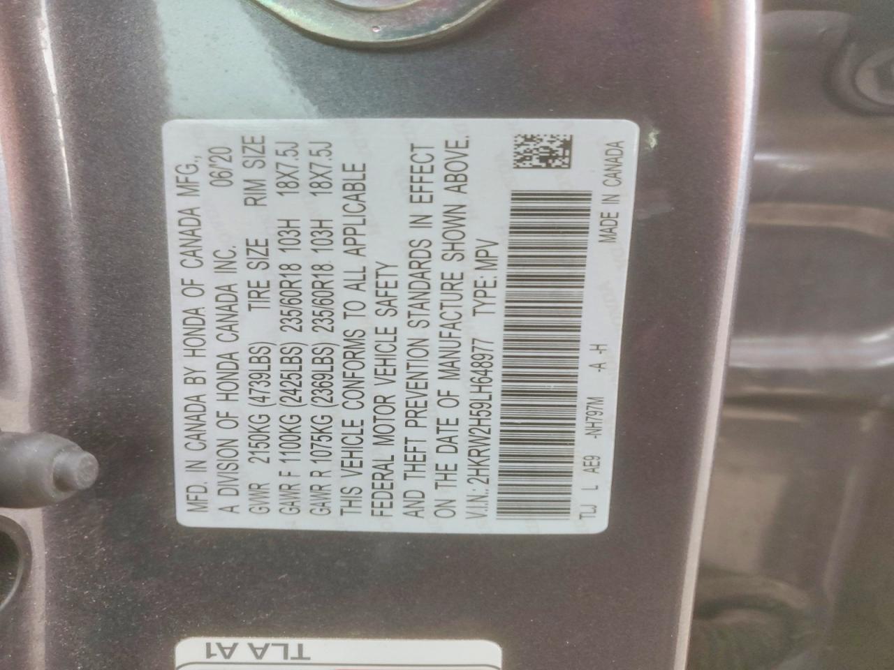 2020 HONDA CR-V