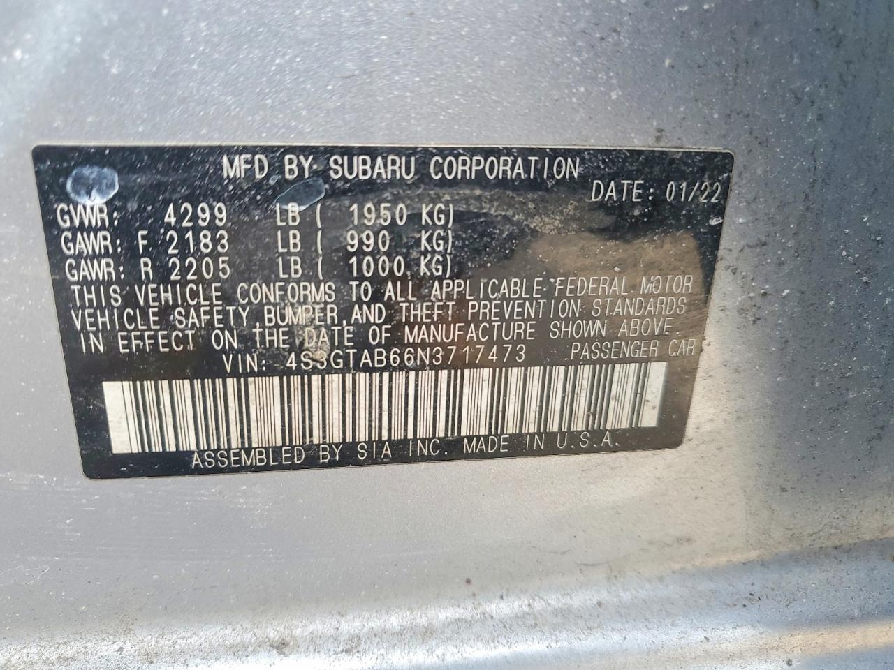 2022 SUBARU IMPREZA