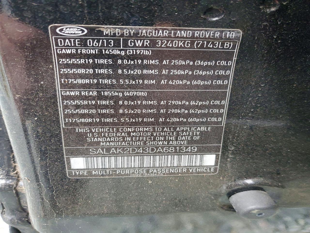 2013 LAND ROVER LR4