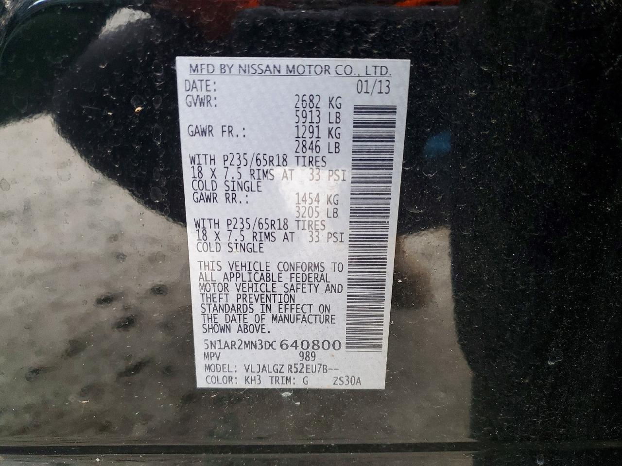 2013 NISSAN PATHFINDER