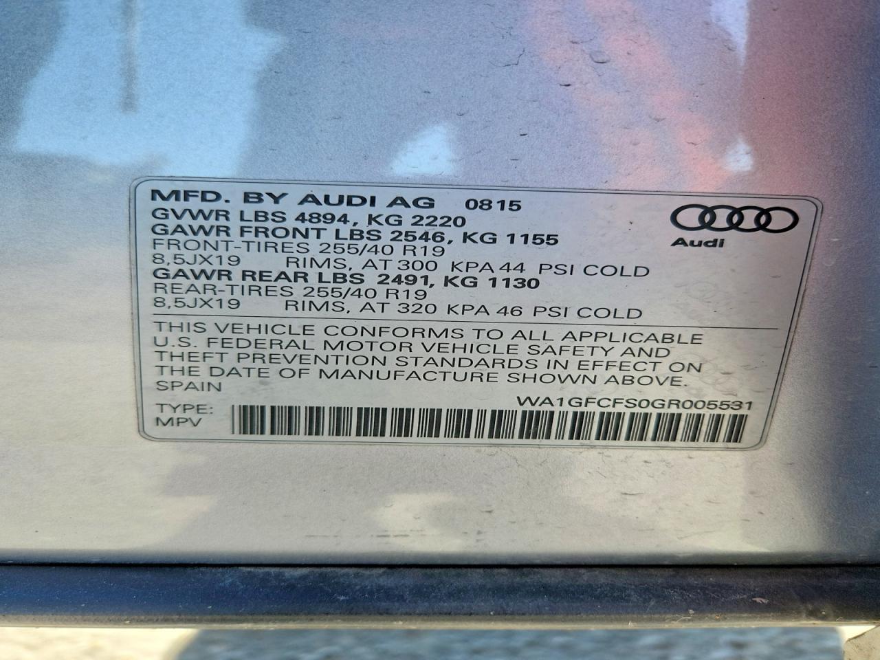 2016 AUDI Q3