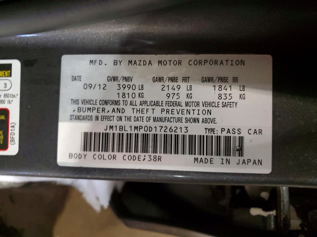 2013 MAZDA 3