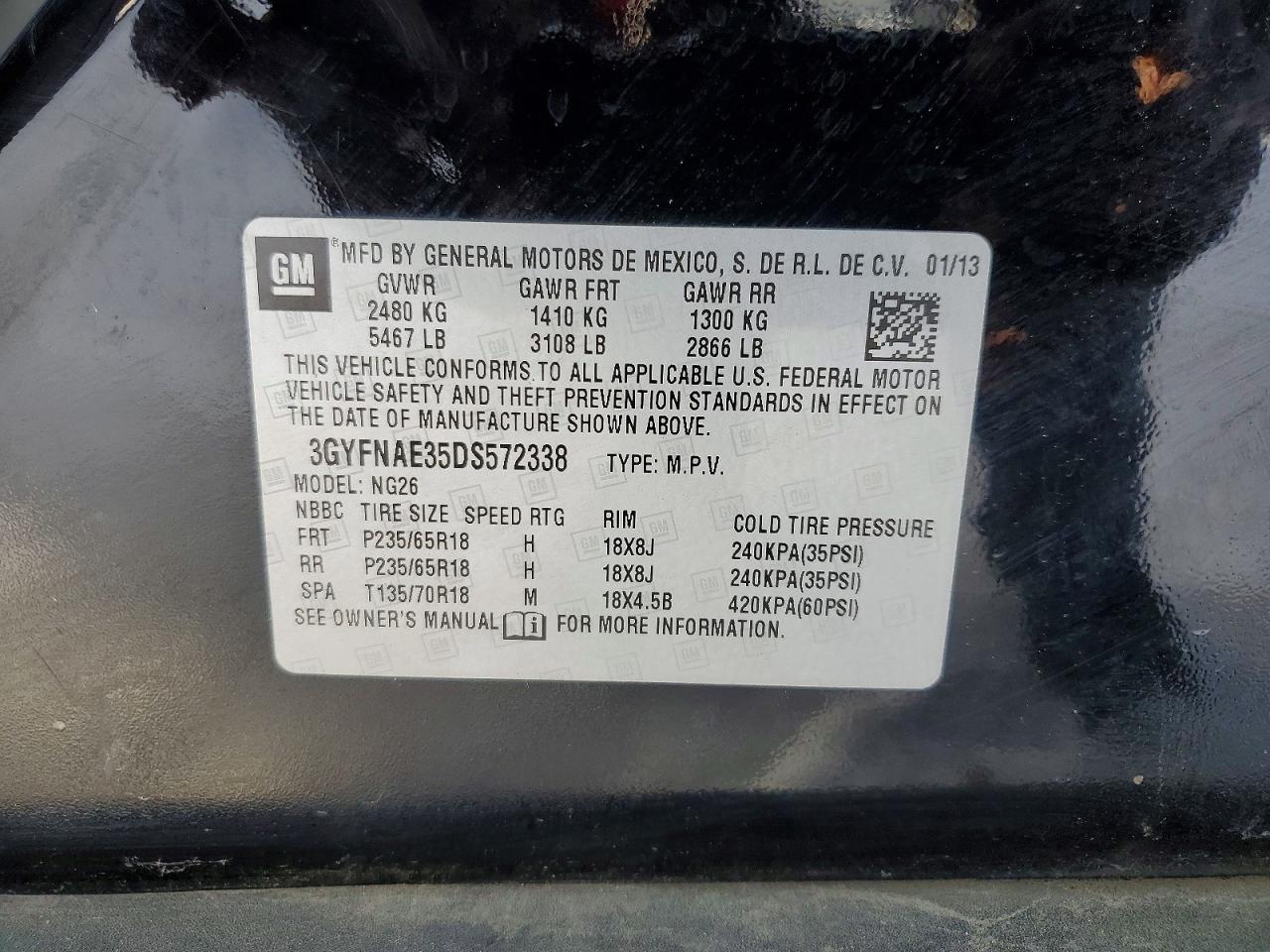 2013 CADILLAC SRX