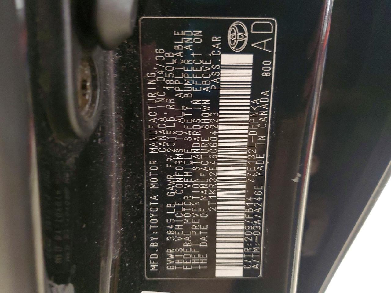 2006 TOYOTA COROLLA