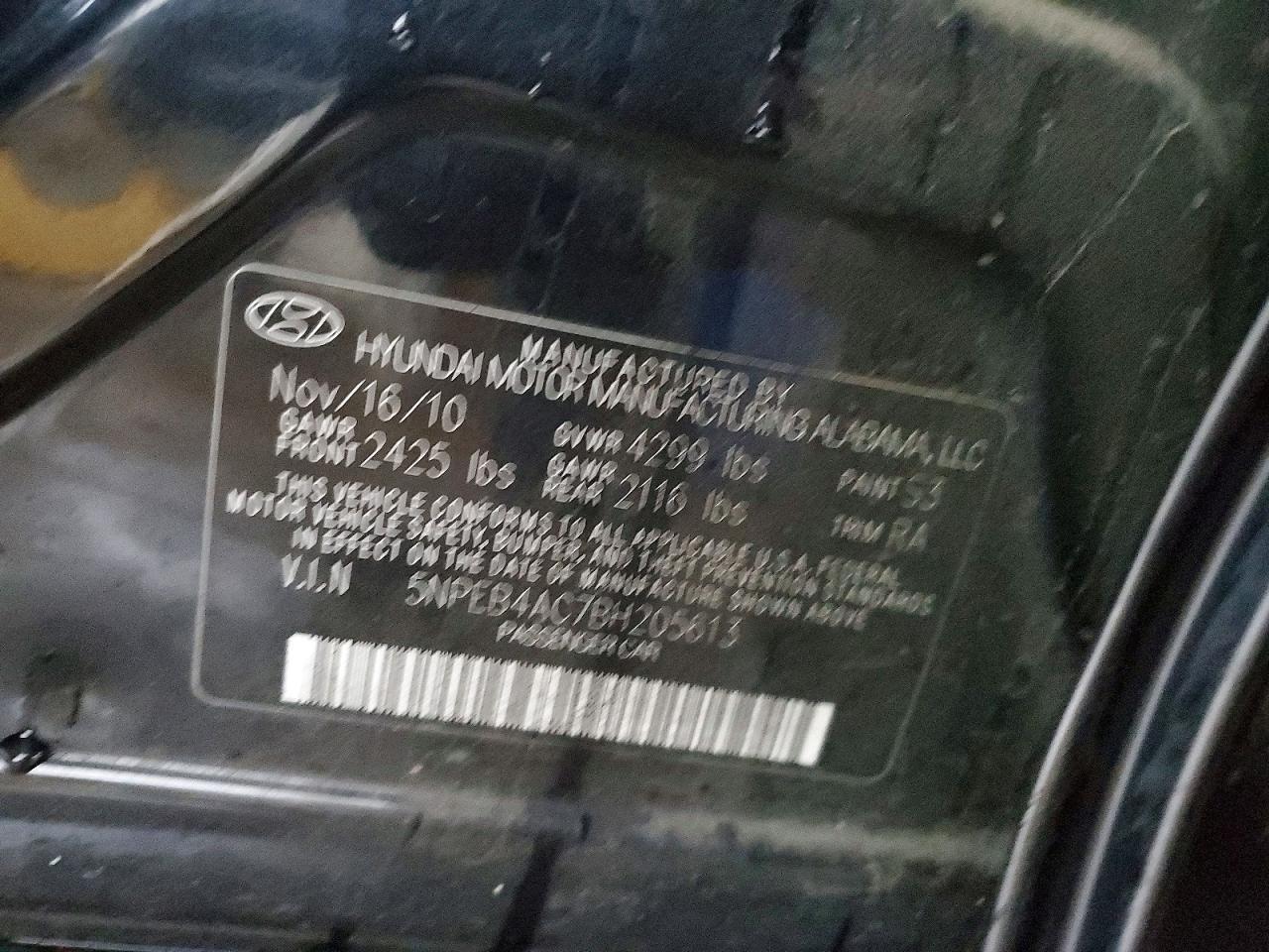 2011 HYUNDAI SONATA