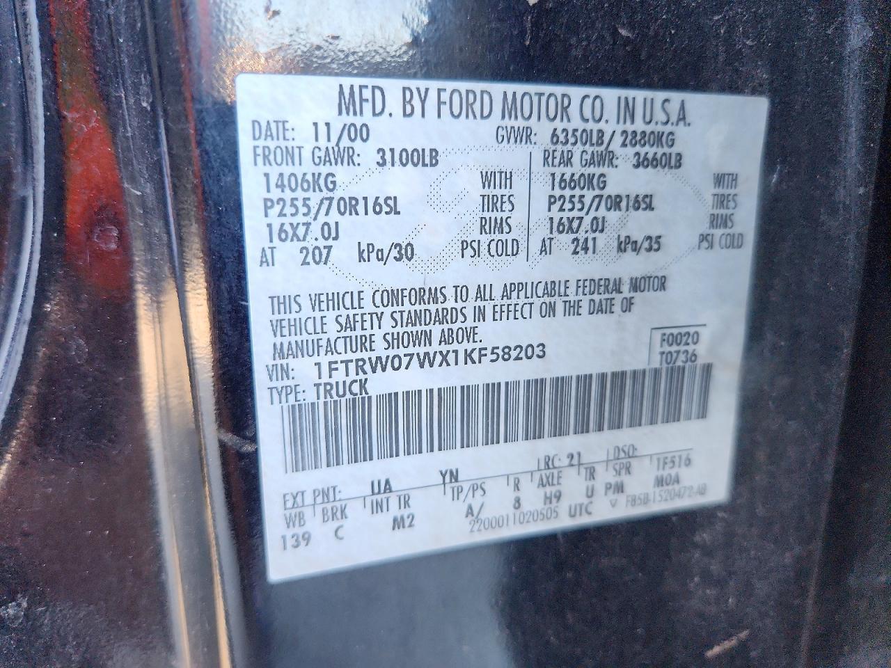 2001 FORD F-150