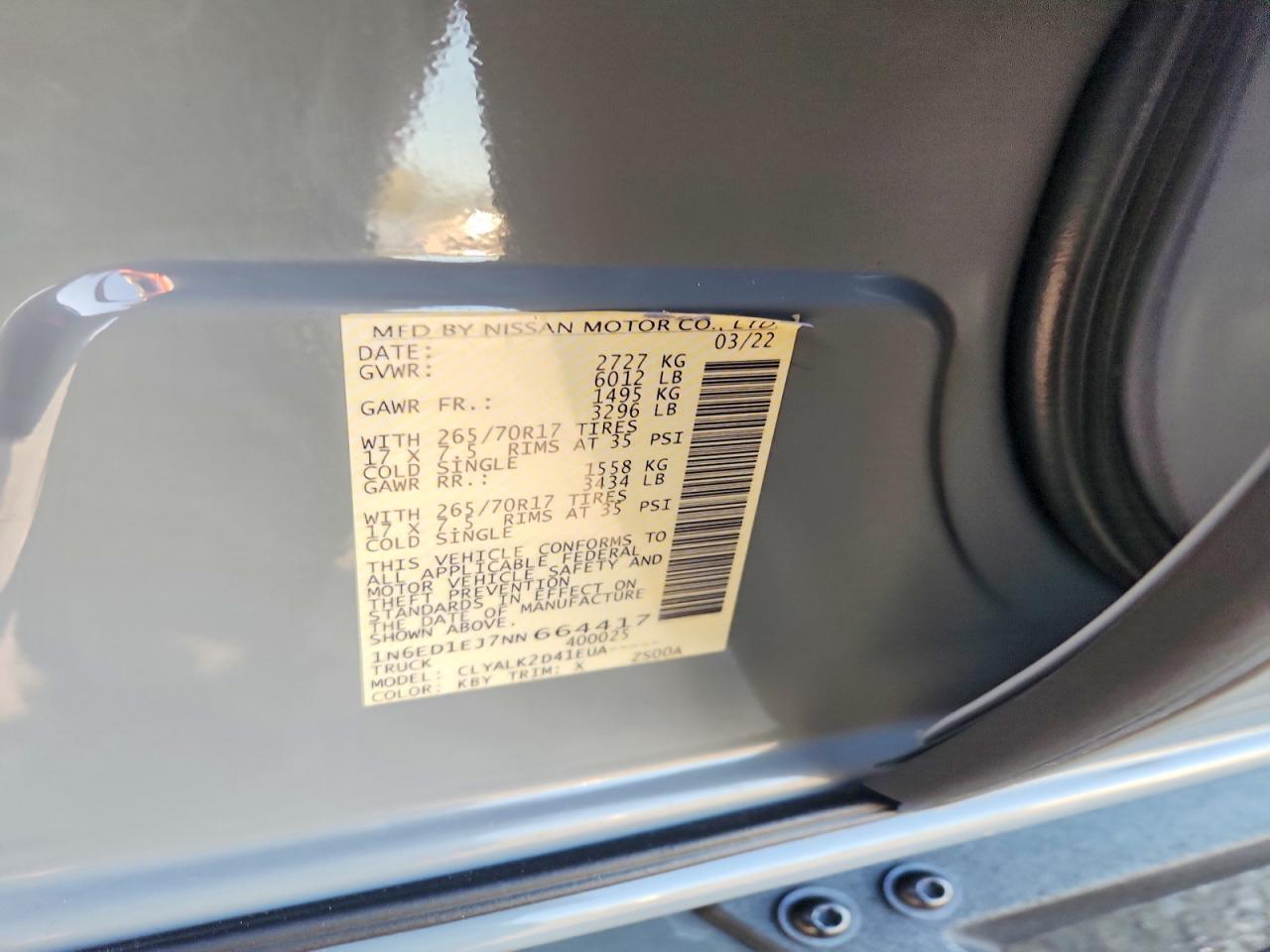 2022 NISSAN Frontier