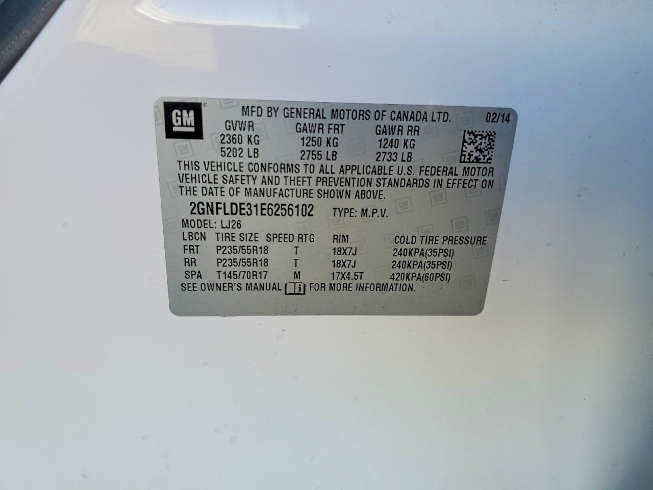 2014 CHEVROLET EQUINOX