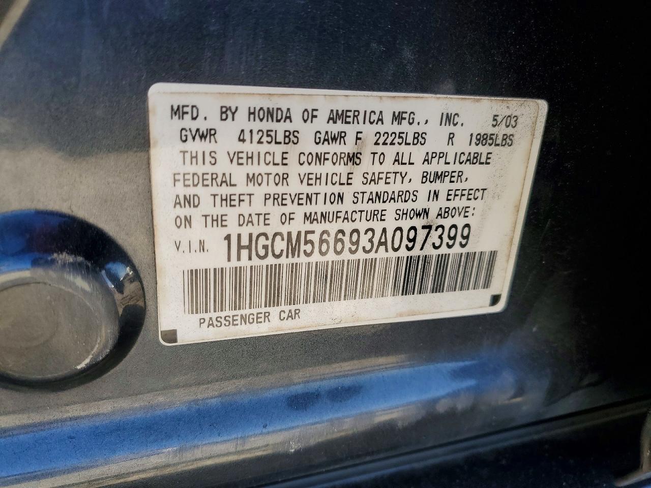 2003 HONDA ACCORD