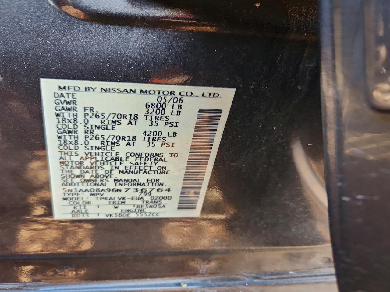 2006 NISSAN Armada