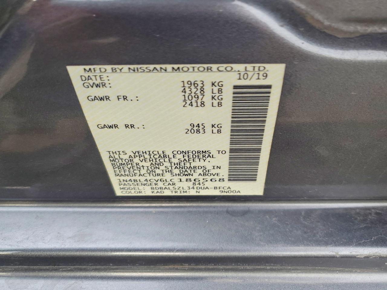 2020 NISSAN ALTIMA