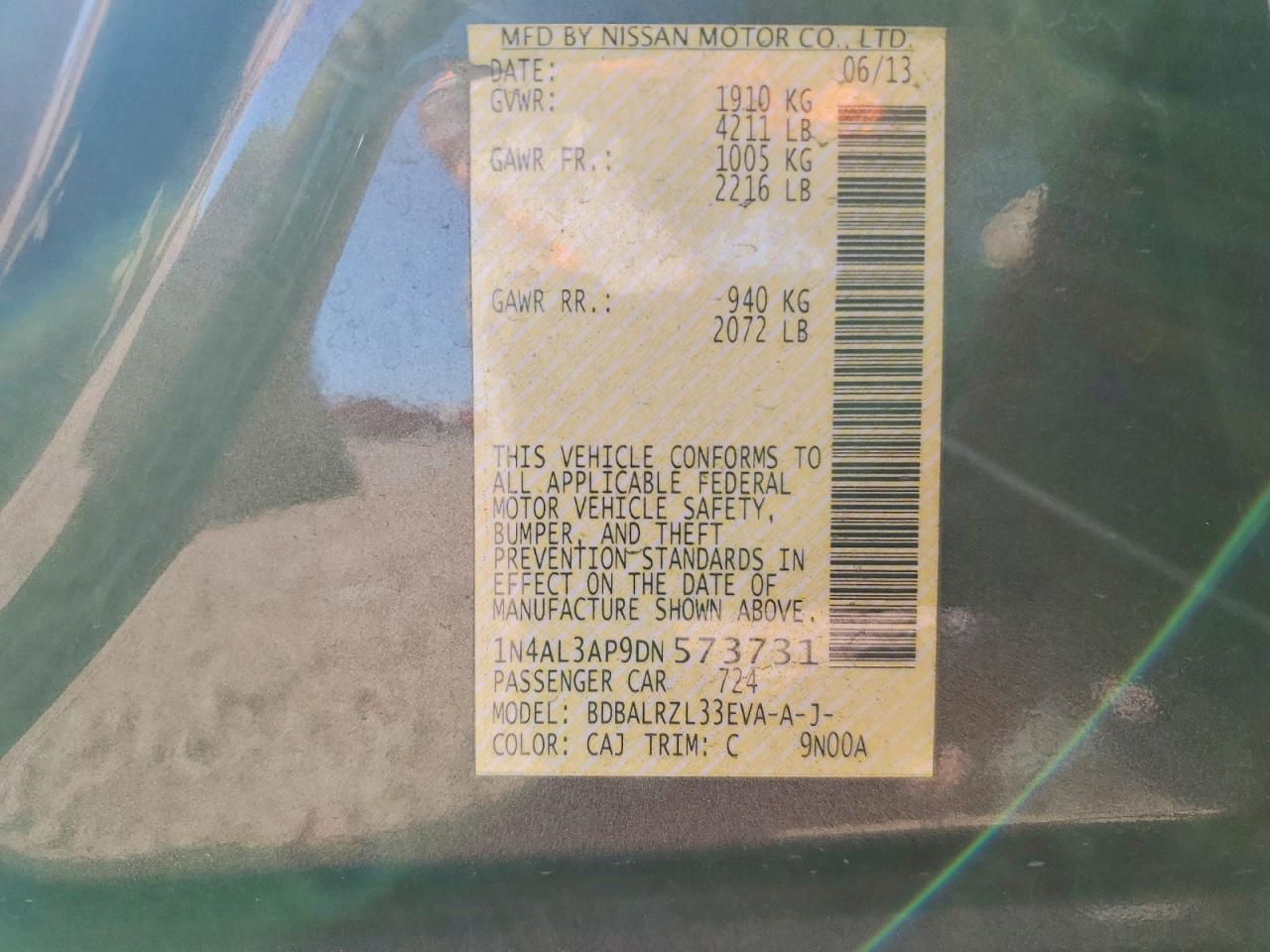 2013 NISSAN ALTIMA