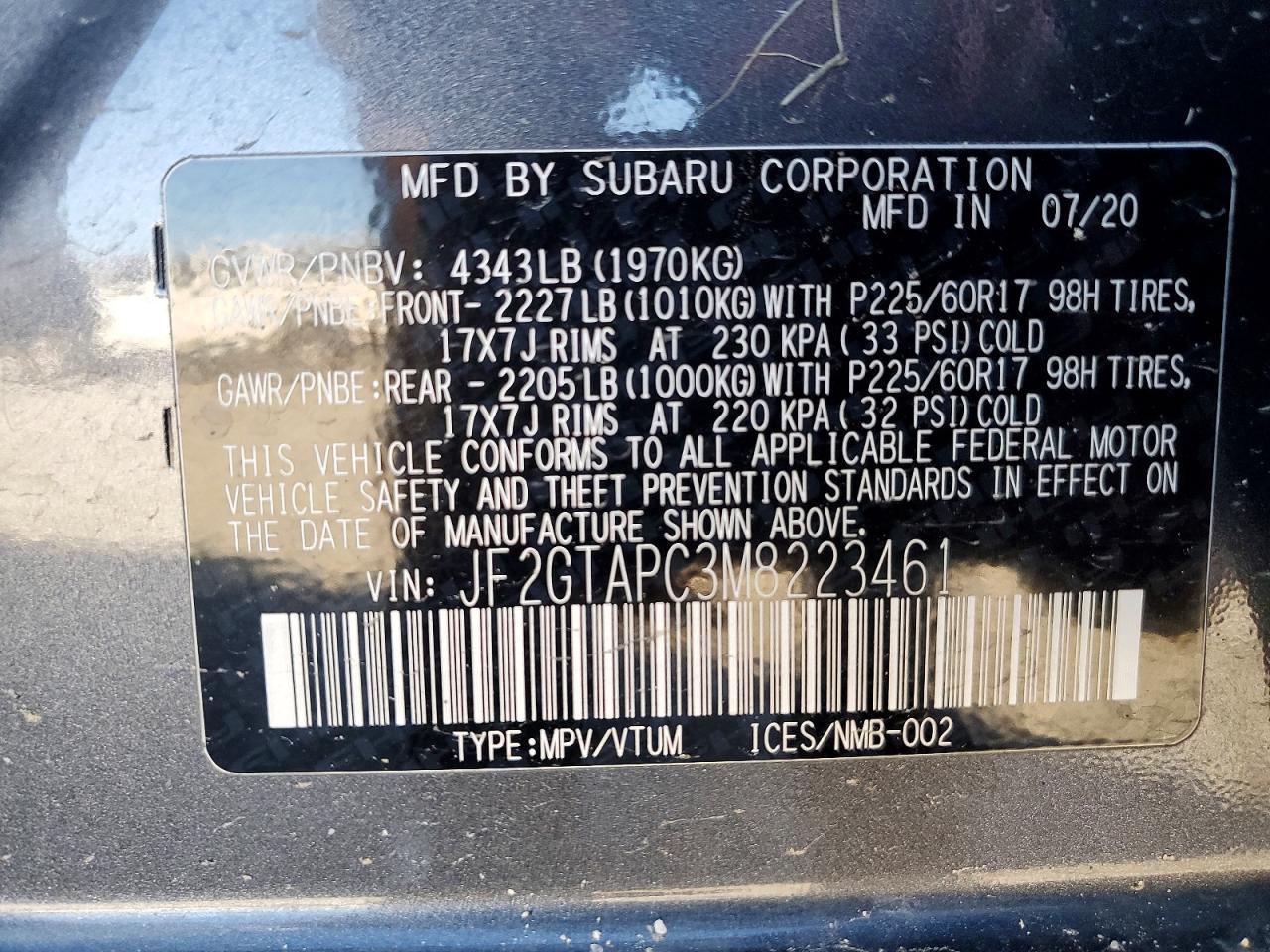2021 SUBARU Crosstrek