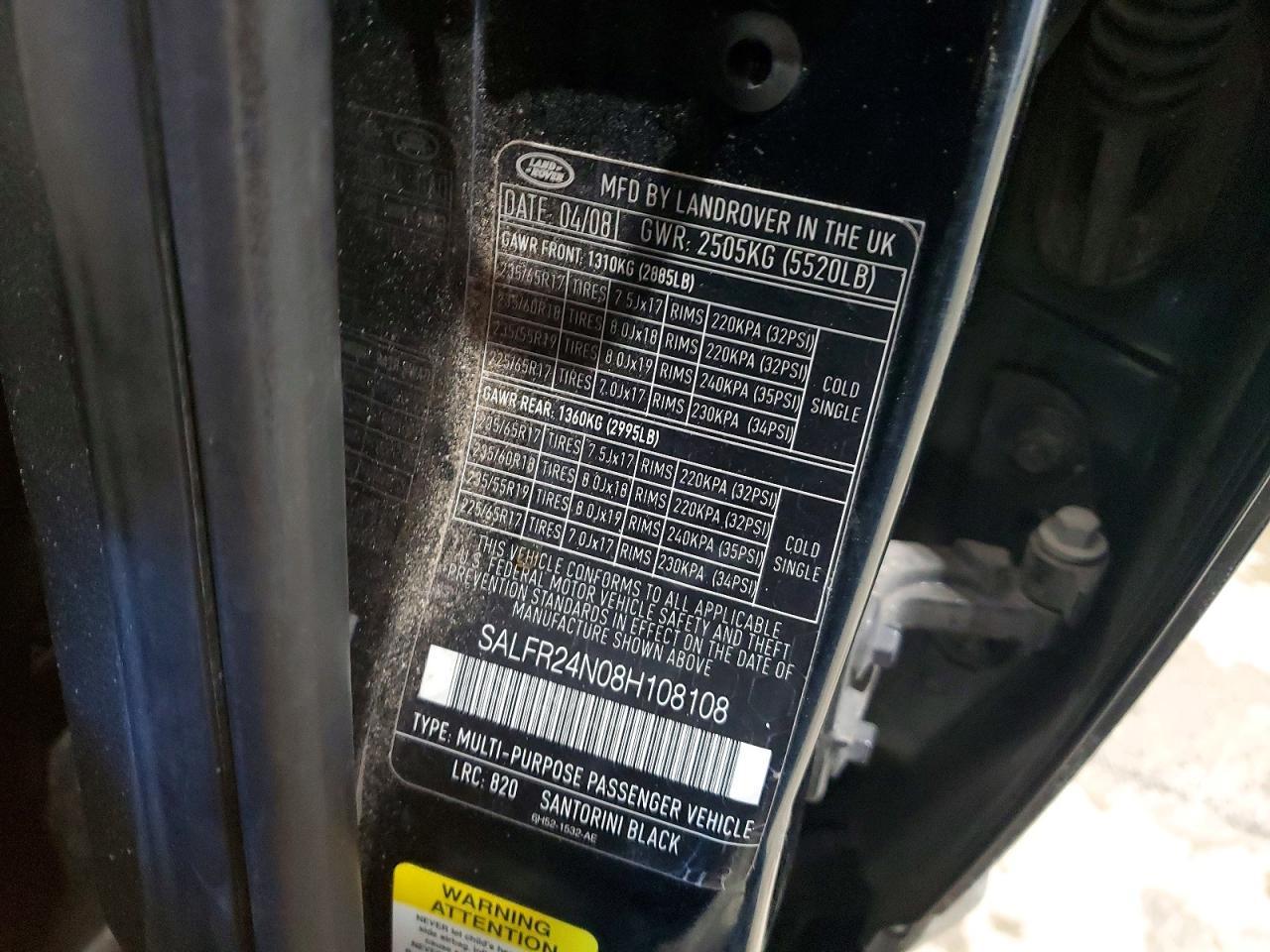 2008 LAND ROVER LR2
