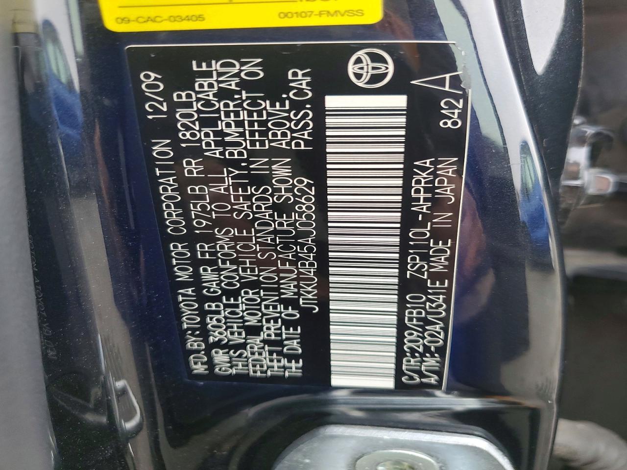 2010 TOYOTA SCION