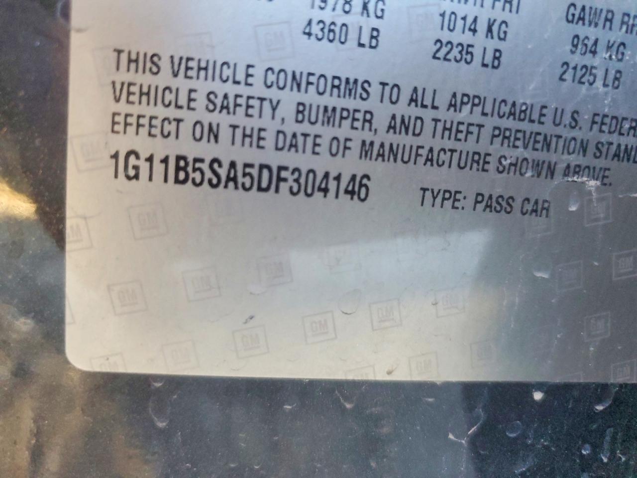 2013 CHEVROLET MALIBU