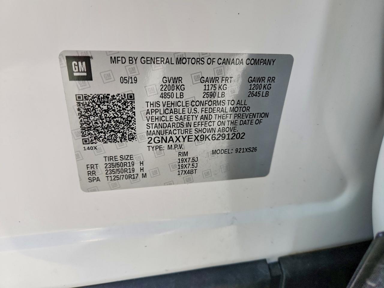 2019 CHEVROLET EQUINOX