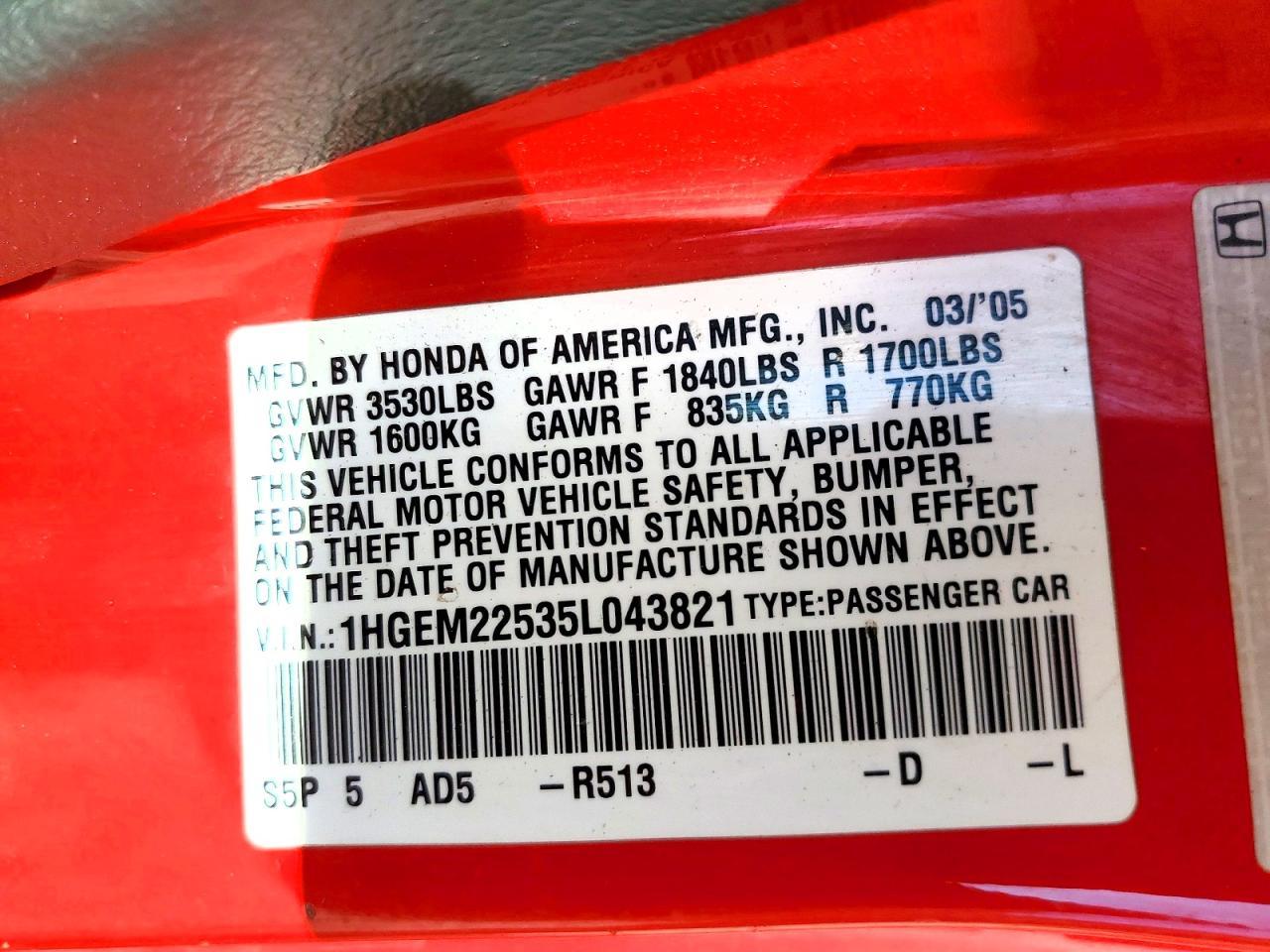 2005 HONDA CIVIC
