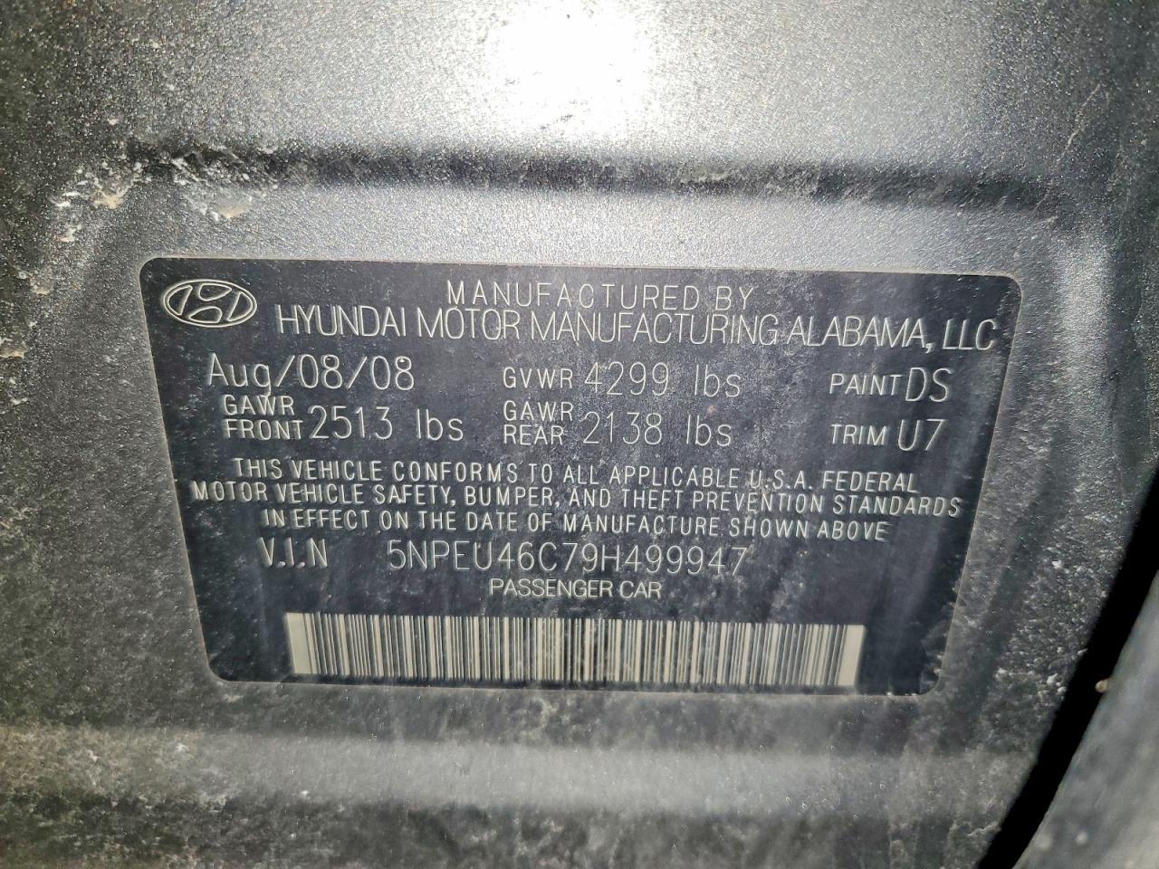 2009 HYUNDAI SONATA