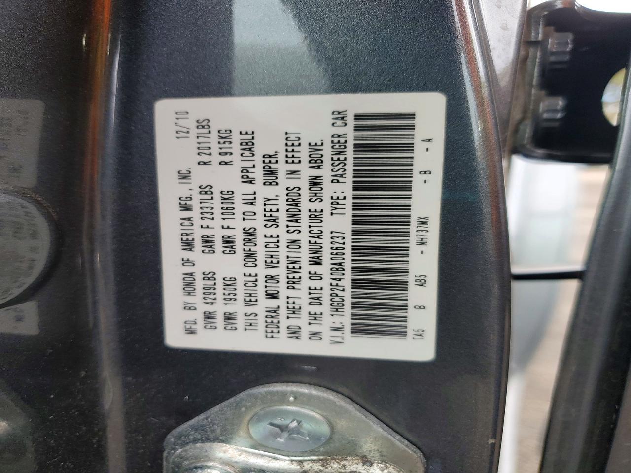 2011 HONDA ACCORD