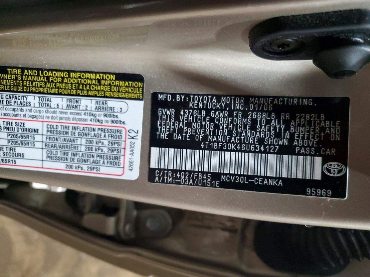 2006 TOYOTA CAMRY