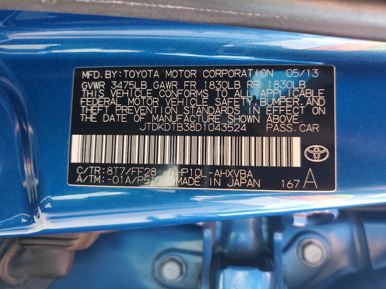 2013 TOYOTA Prius c