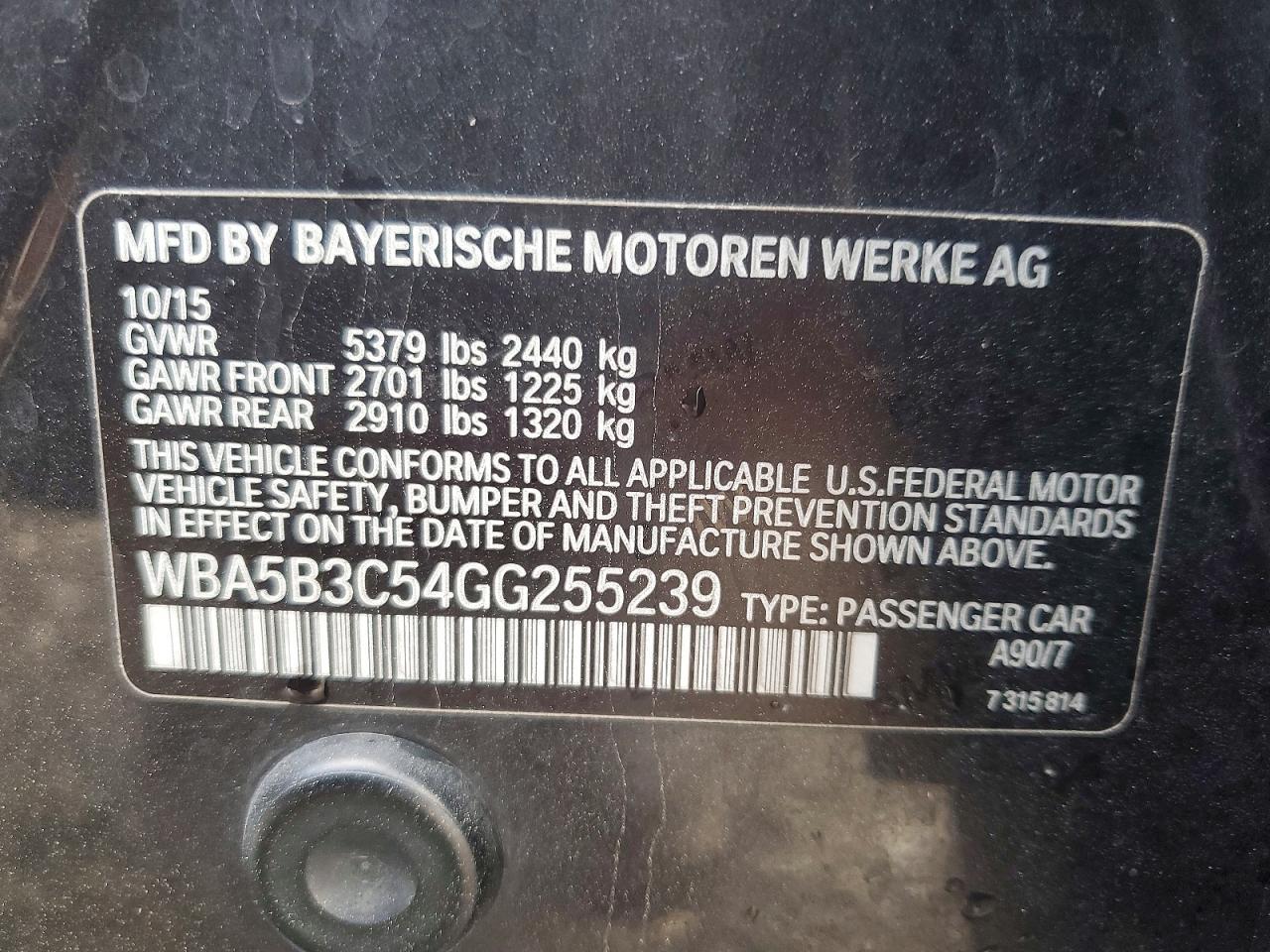 2016 BMW 5 series