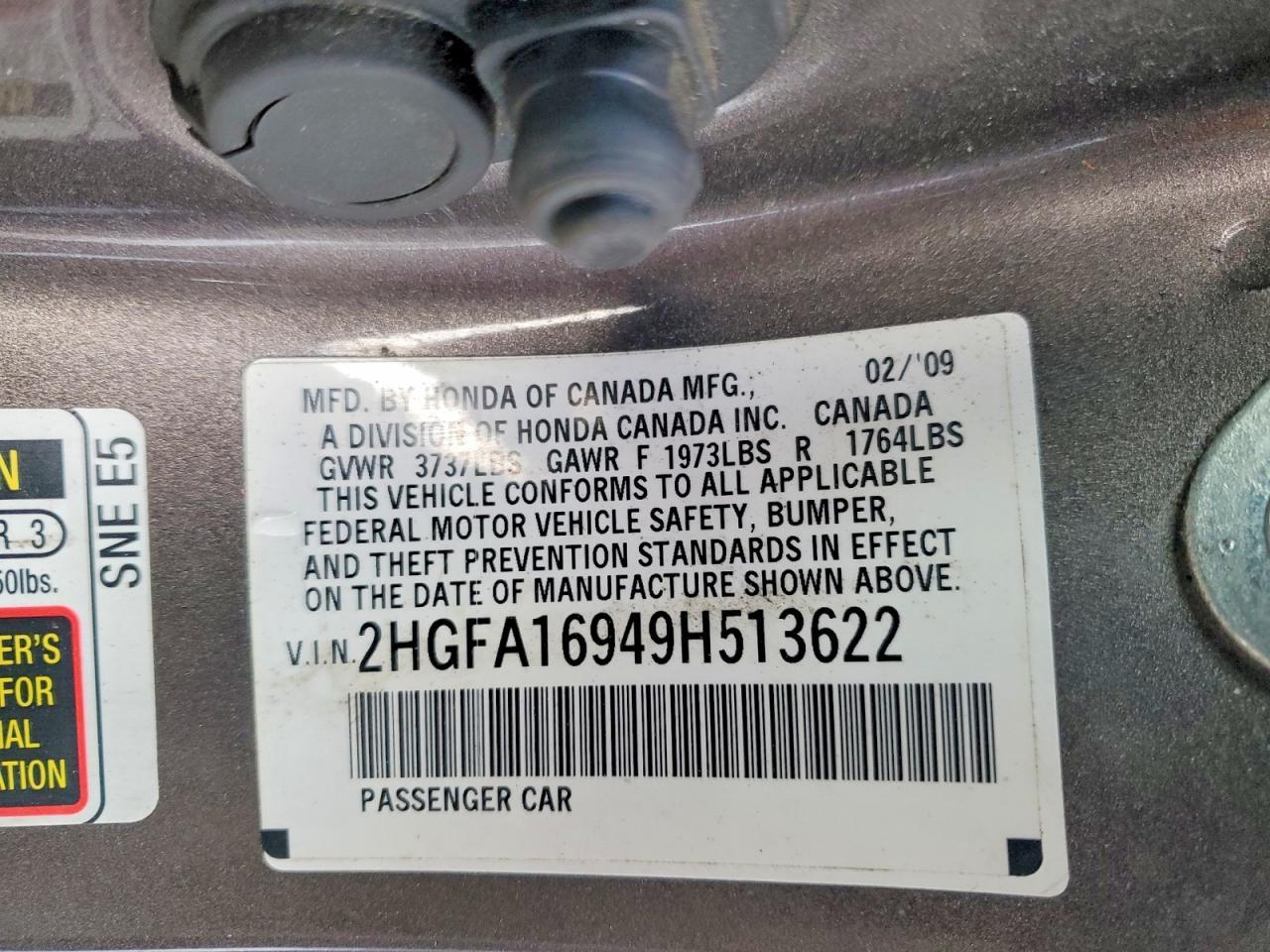 2009 HONDA CIVIC
